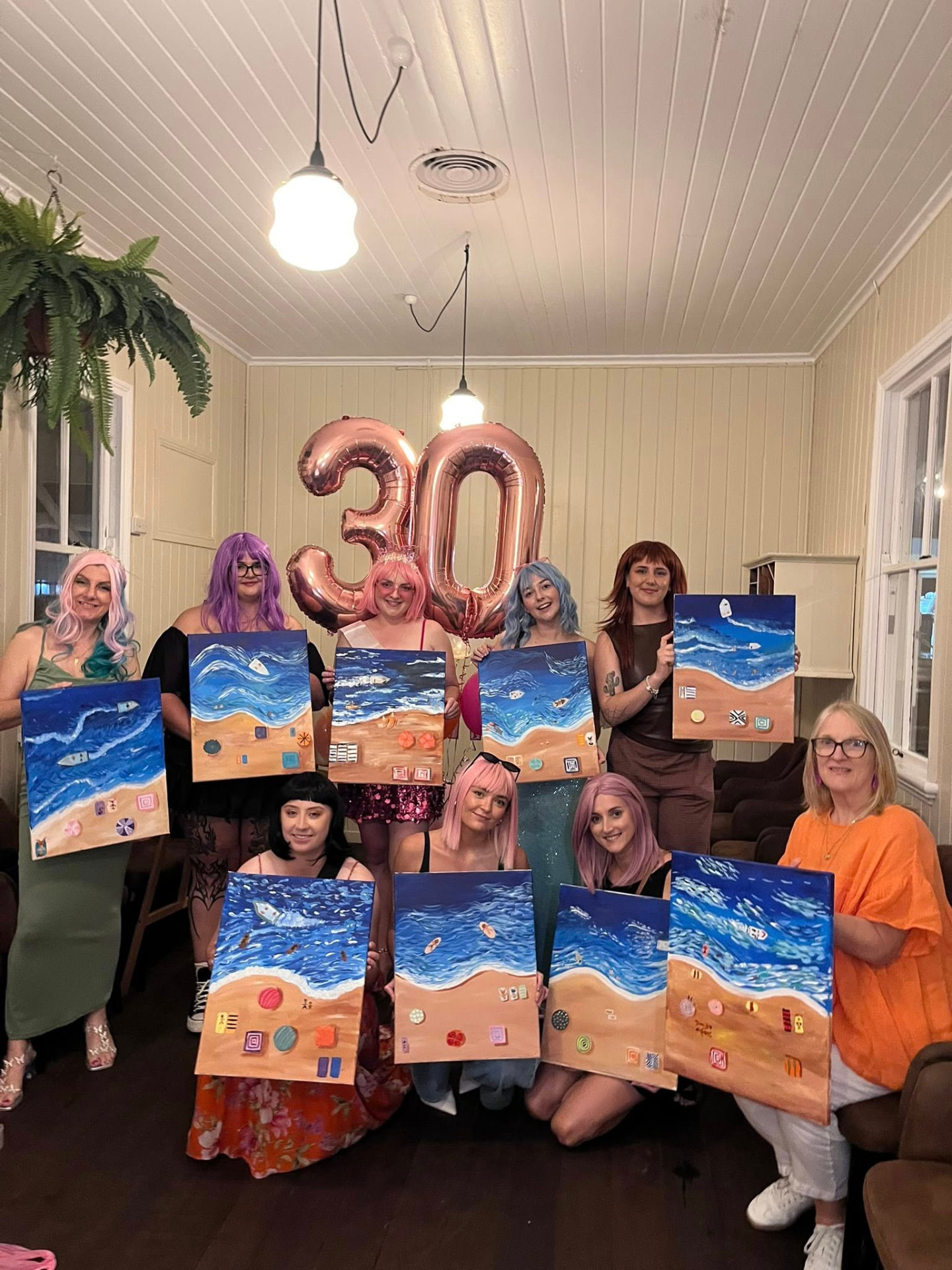 Guest with Picasso-style painting