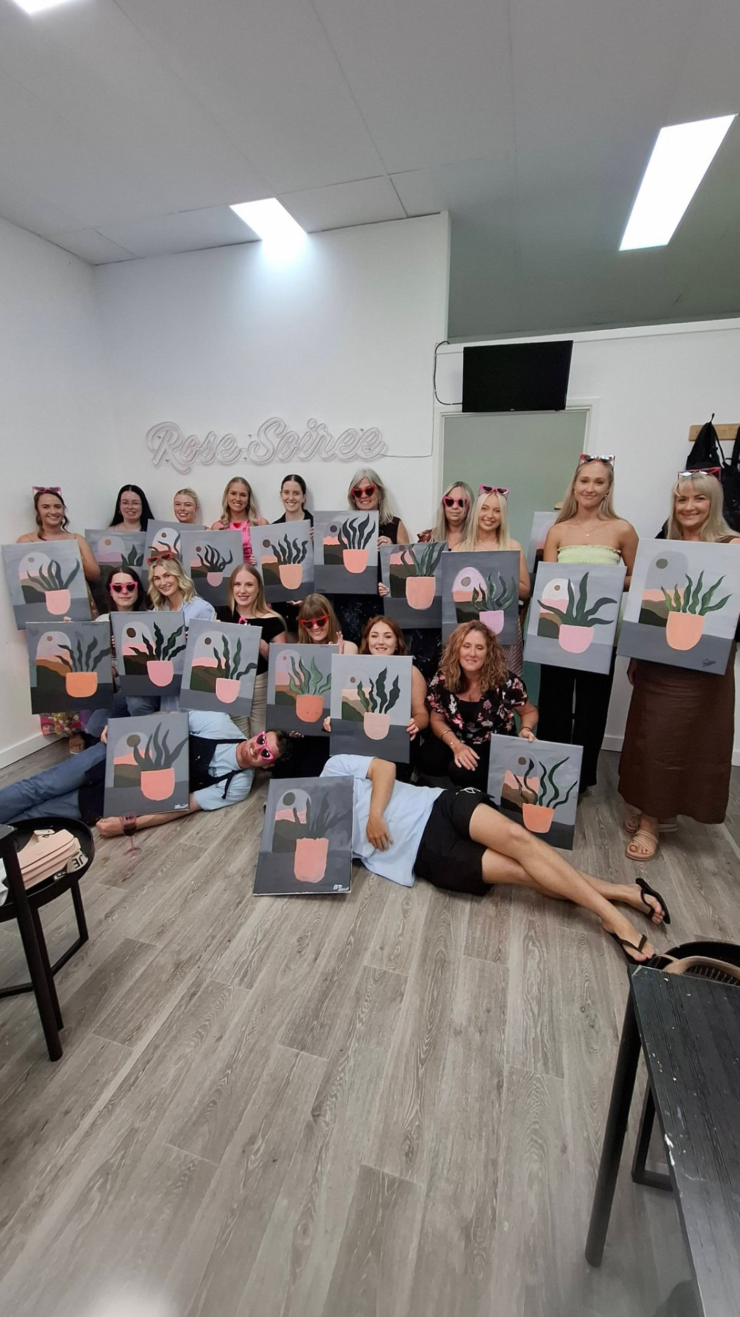 Guest showing finished painting